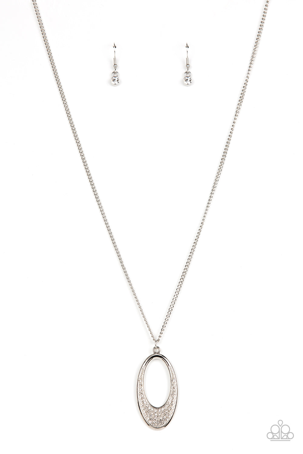 Dip Into Dazzle - White ♥ Necklace