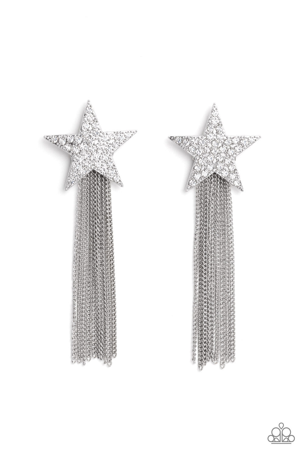 Superstar Solo - White ♥ Post Earrings