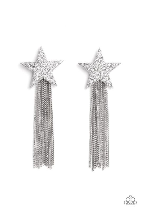 Superstar Solo - White ♥ Post Earrings