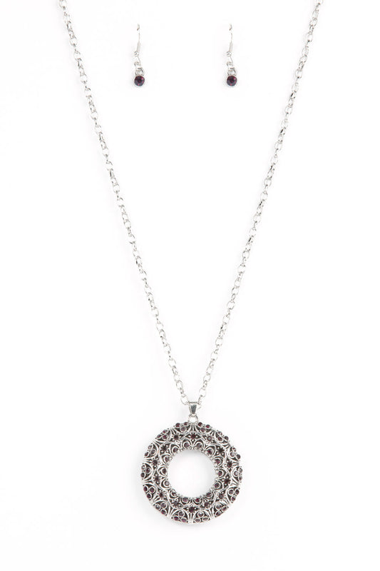 Wintry Wreath - Purple ♥ Necklace