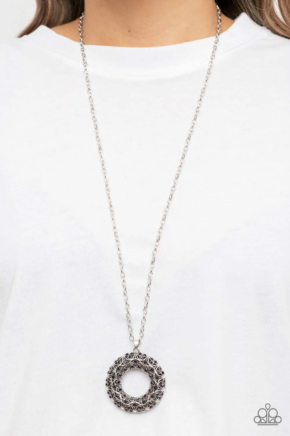 Wintry Wreath - Purple ♥ Necklace
