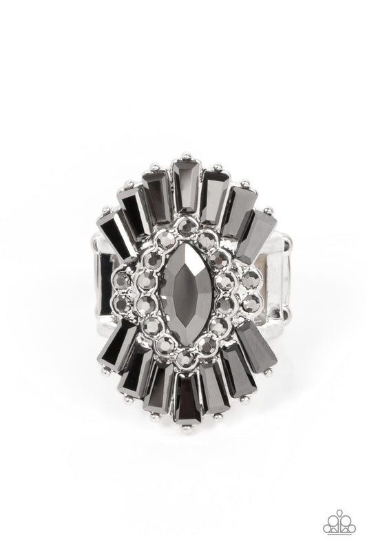 Daringly Deco - Silver ♥ Ring