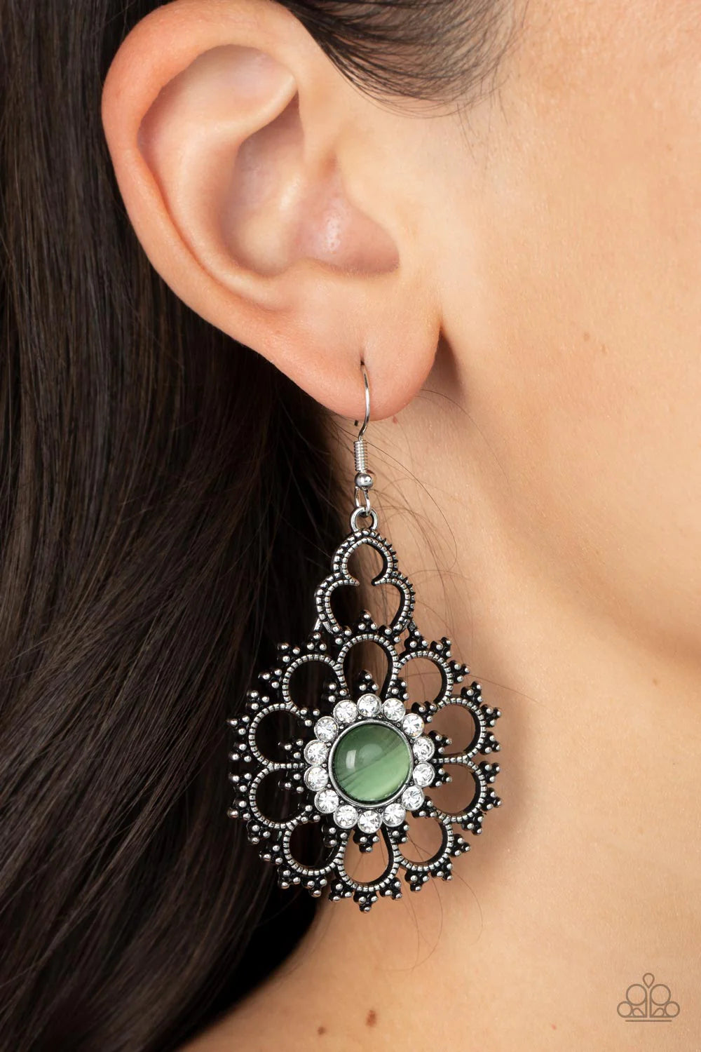 Floral Renaissance - Green ♥ Earrings