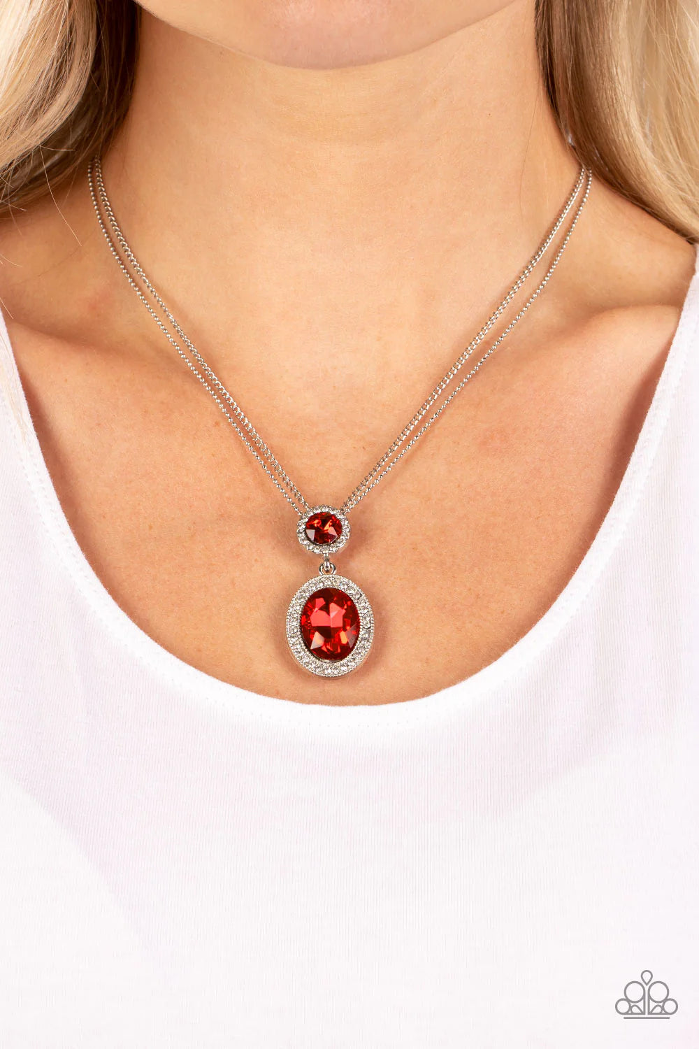 Castle Diamonds - Red ♥ Necklace