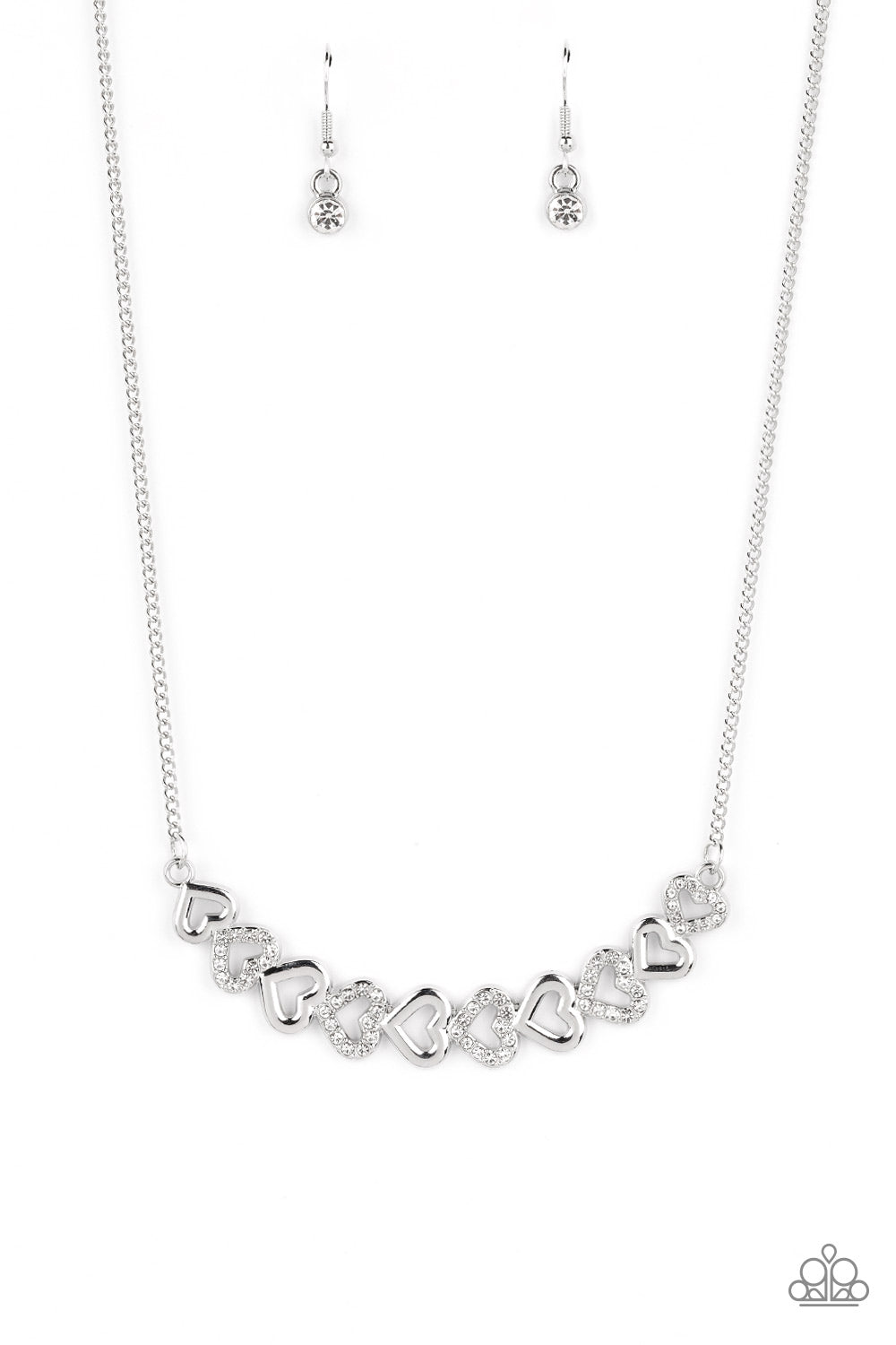 Sparkly Suitor - White ♥ Necklace