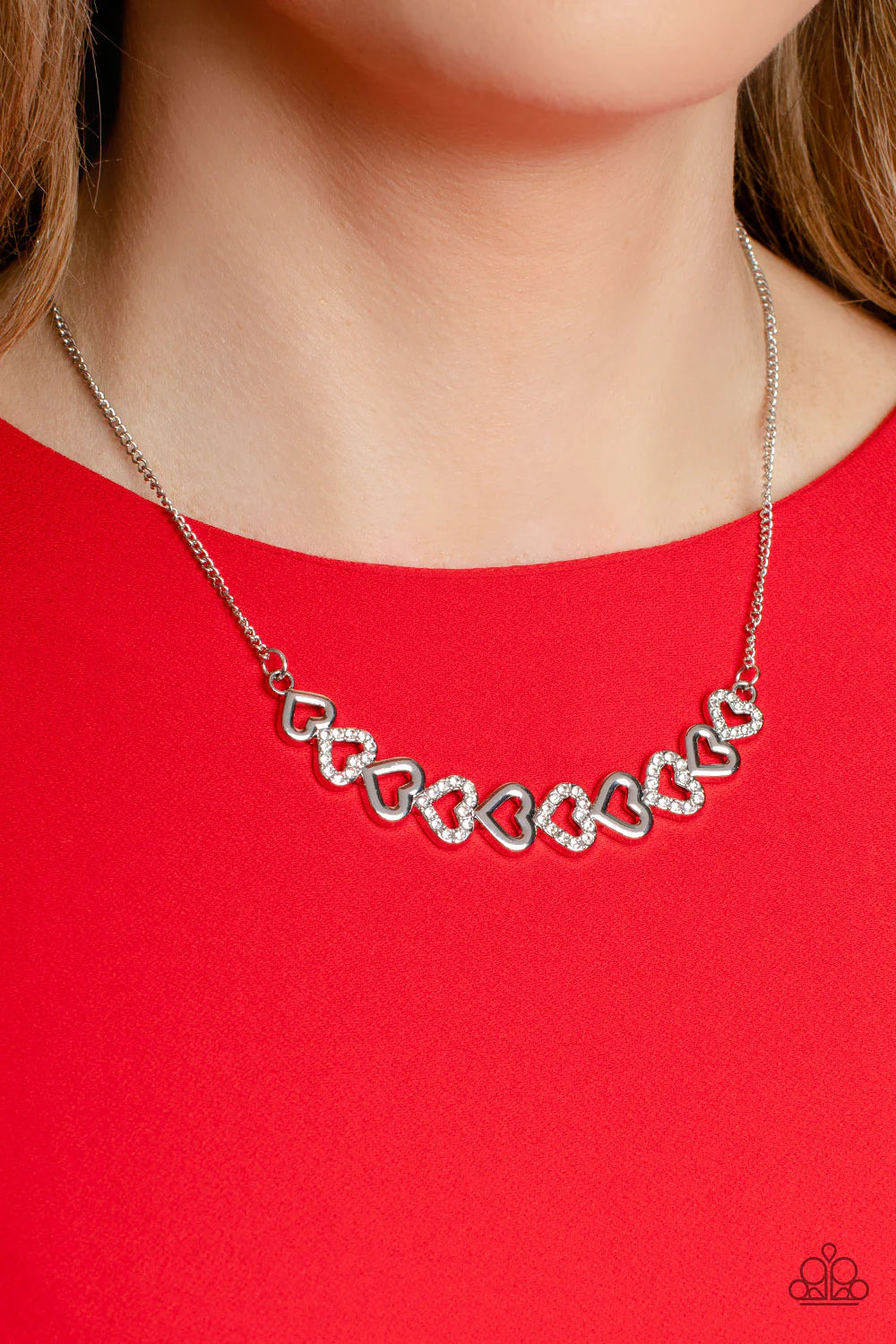 Sparkly Suitor - White ♥ Necklace