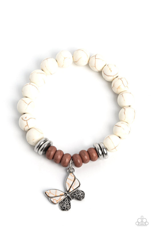 Bold Butterfly - White ♥ Bracelet