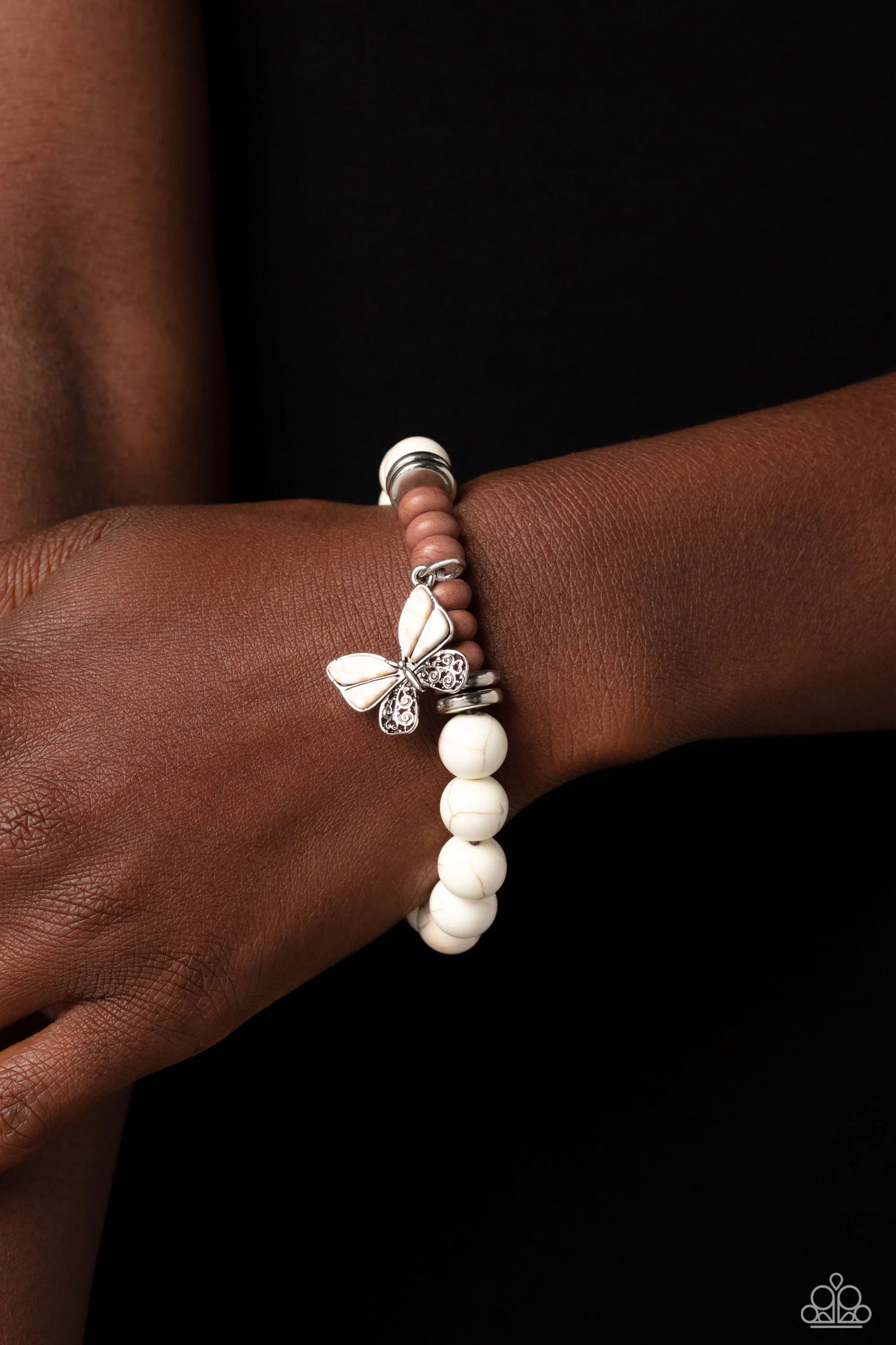 Bold Butterfly - White ♥ Bracelet