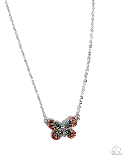 Gliding Glam - Orange ♥ Necklace