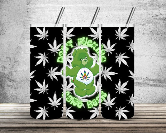 Don't F'ing Care Bear Cannabis Tumbler