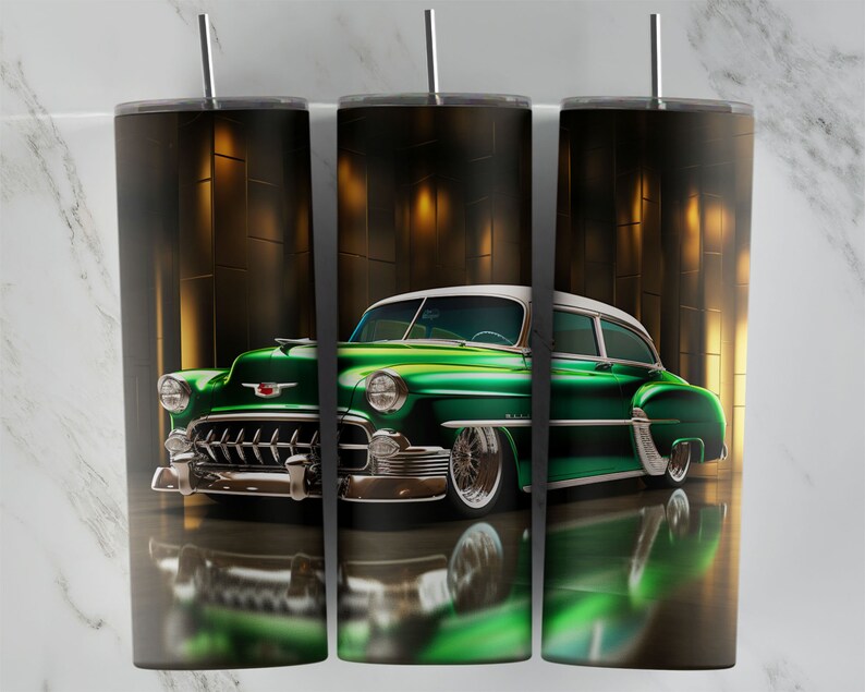 54 Green Metallic Chevy - 20oz Skinny Tumbler